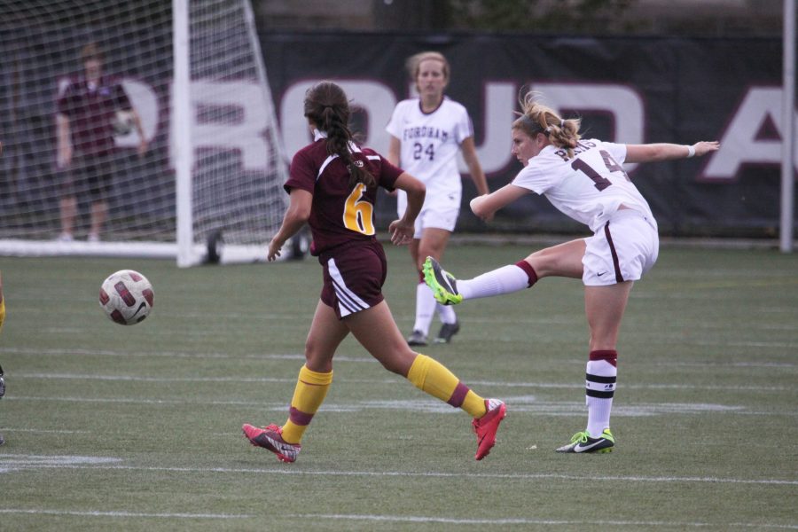 David Myers/The Ram Senior midfielder Jessica Widmann has scored two goals in her last three games. She missed last season with an injury.
