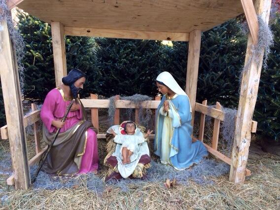 This is the first year Fordham has had a black Nativity scene on campus. (Connor Ryan/The Ram)