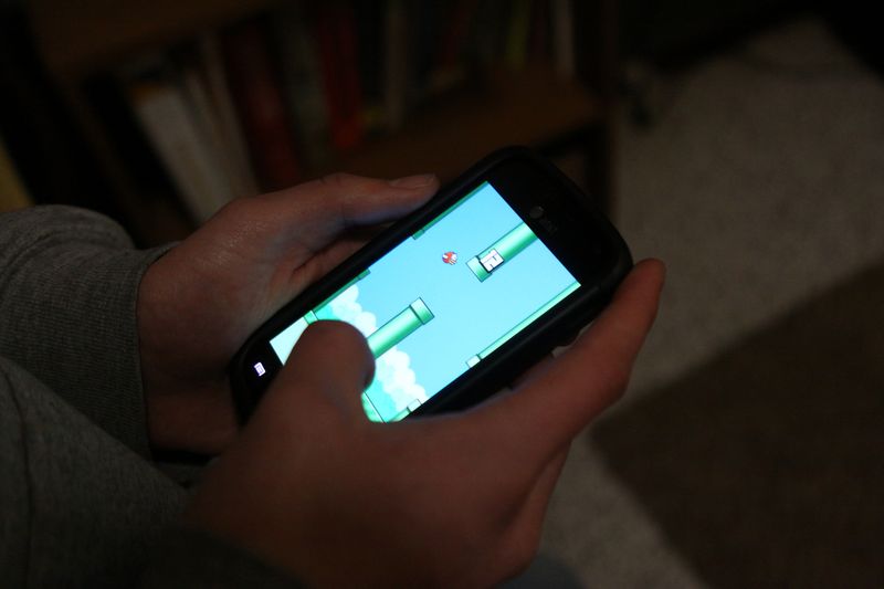 Flappy Bird became an overnight sensation, but was removed from the app store on Feb. 10 at the request of the maker.  (Samuel Joseph/ THE RAM)