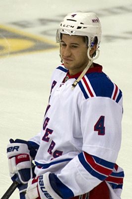 Many Rangers fans will not miss Del Zotto’s inconsistent defensive play. (Photo Courtesy of Wikimedia)