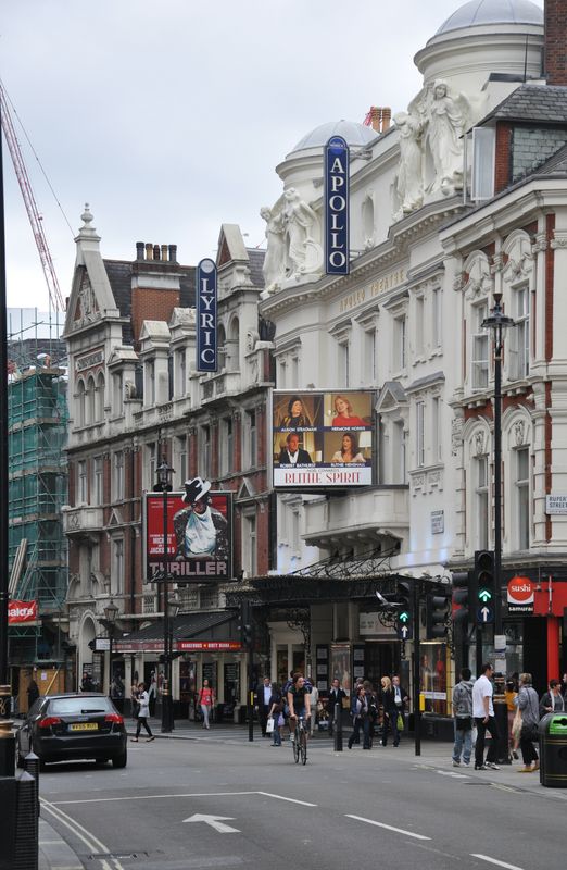 The ceiling of the Apollo Theatre (R) in London collapsed this past December, prompting discussion about theatre safety. (Courtesy of Wikimedia)