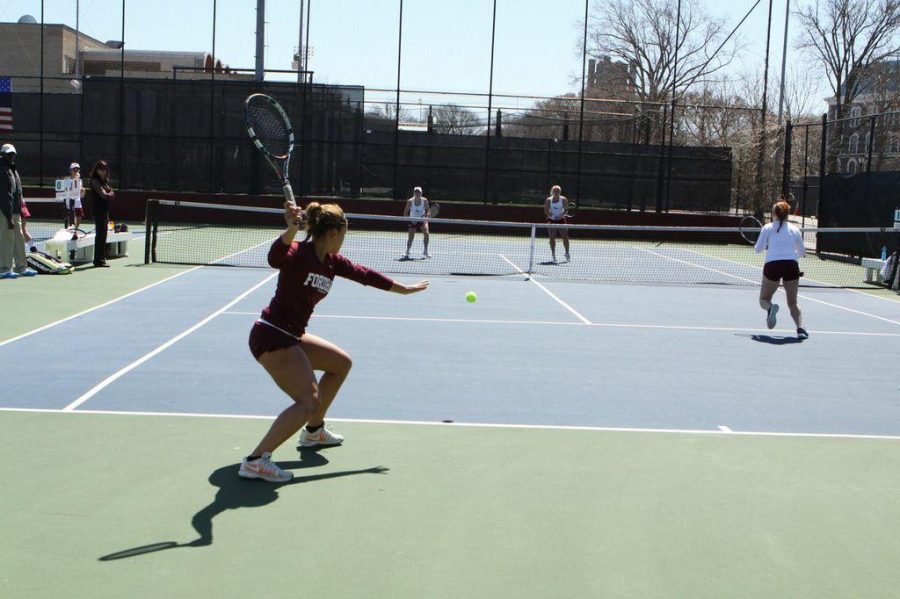 The tennis team owns a 6-8 record with five matches remaining this season.  (Sam Joseph for The Fordham Ram)