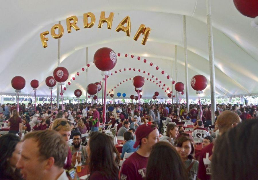 Attending the homecoming tent is a tradition for seniors, but seniors under the age of 21 are not allowed inside. (Michael Rezin/The Ram)