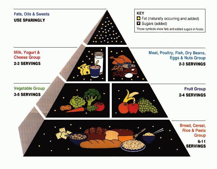 By following the food pyramid, all your nutritional needs can be fit into a diet. Courtesy of Wikimedia Commons
