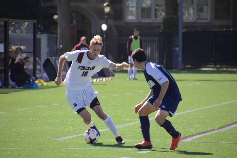 Kyle Bitterman recorded his third and fourth assists of the year in the Rams’ matches against LaSalle and St. Joseph’s. Christian wiloejo/ The Ram
