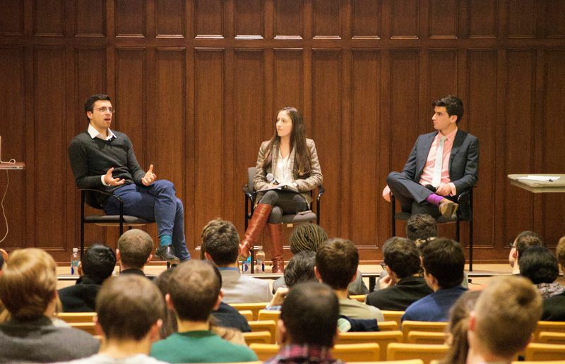 Klein discussed a number of topics, including the increasing divide in American politics and the public view of the media. Tessa Bloechl/The Ram