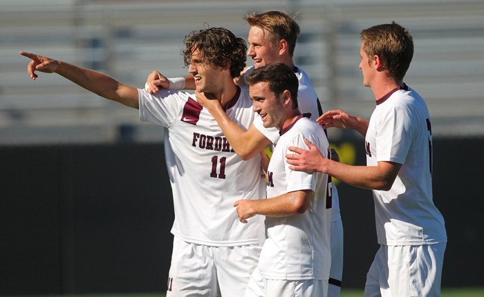 The+Fordham+mens+soccer+team+advanced+to+the+Atlantic+10+Championship+final+with+its+2-1+defeat+of++Saint+Louis+on+Friday.+Courtesy+of+Fordham+Athletics.