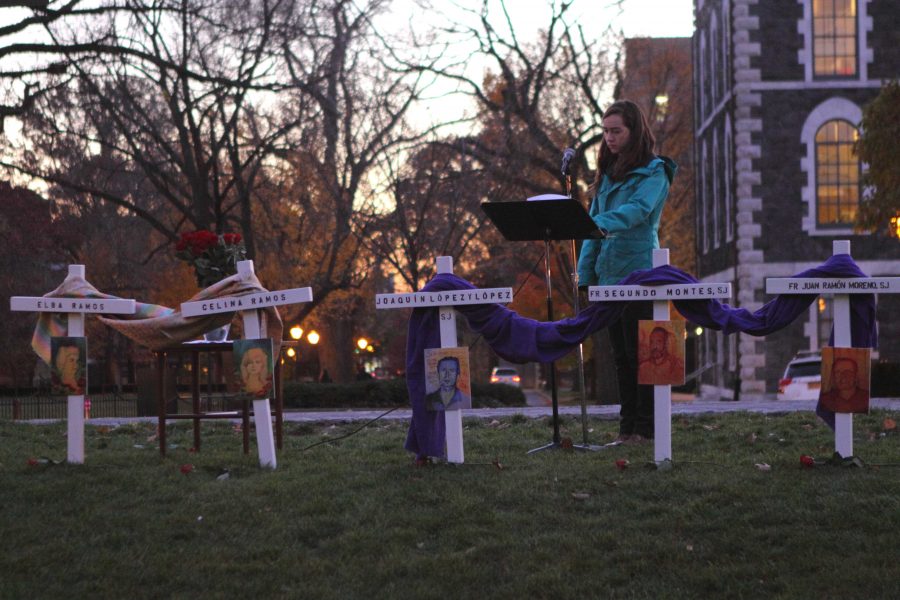 SAMUEL JOSEPH/THE RAM
This year’s Ignatian Week centered on recognizing and remembering the Salvadoran priests murdered by their own country’s milita during the Salvadorian Civil War in the mid to late 20th century. Samuel Joseph/The Ram