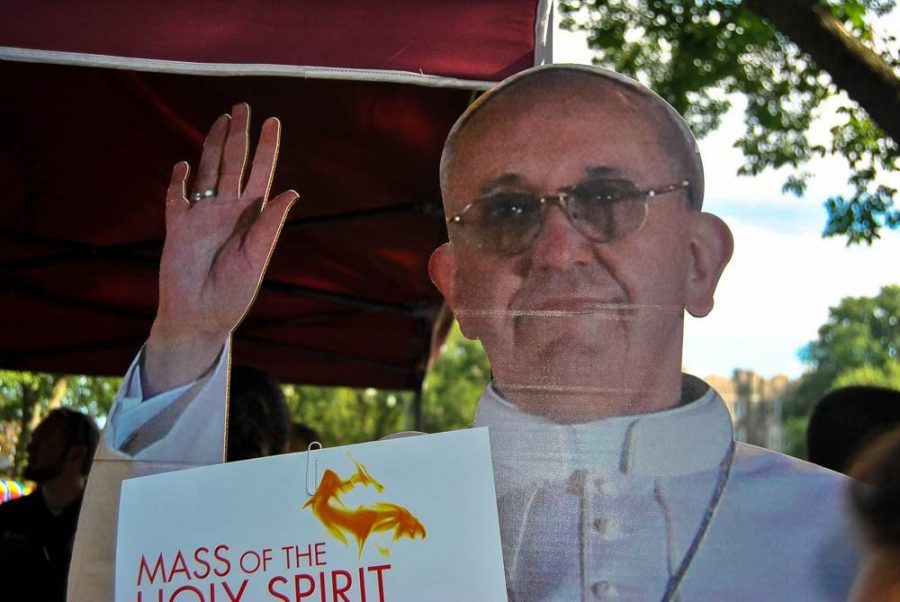 Cardboard Pope is Flat Out Gone; Campus Ministry Awaits Return. Joe Vitale/The Ram