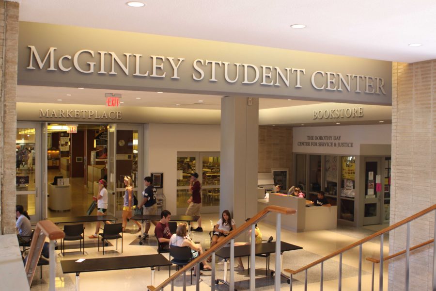 The McGinley Student Center at Rose Hill is a good place to make both professional and social  connections.