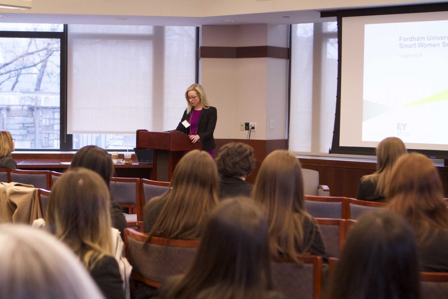 Smart Woman Securities sponsored an event that hosted six speakers in the finance industry. Kellyn Simpkins