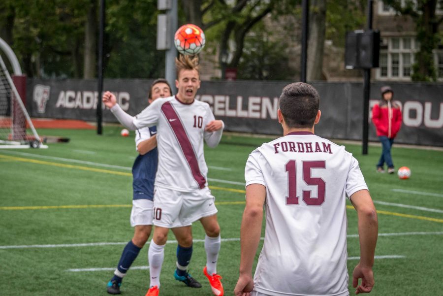 The mens soccer team is 3-1 in the Atlantic 10.