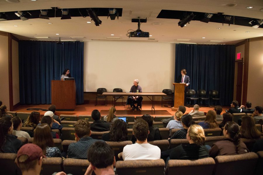 Students+attended+debate+of+the+College+Republicans+and+College+Democrats+in+the+Flom+Auditorium.+Courtesy+of+Zack+Miklos