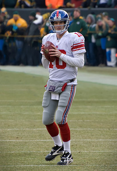 Eli Manning is having one of his best statistical season. Courtesy of Wikimedia