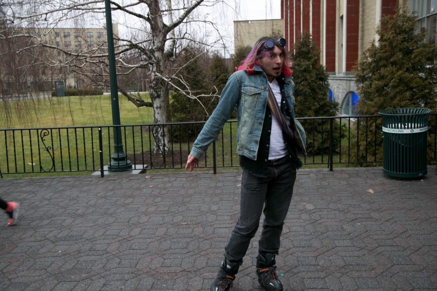 Look out for Jack Blue Donaton racing around the Rose Hill campus on his rollerblades. Jack Brennan/The Fordham Ram. 