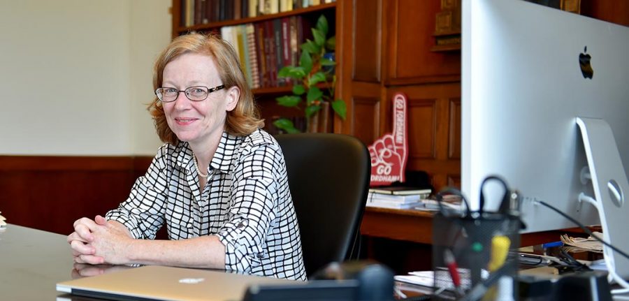 Dr. Maura Mast, Dean of Fordham College at Rose Hill, says the new office hours initiative will help students connect to the administration during the ongoing pandemic. (Courtesy of The Ram Archives)