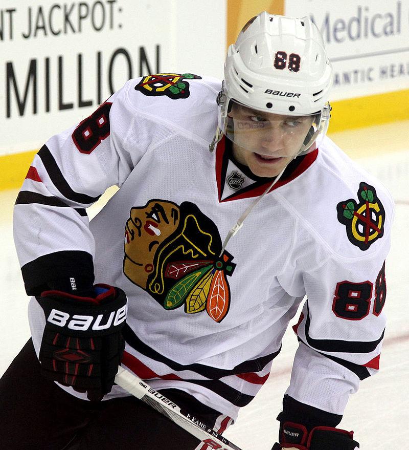 Kane leads the Chicago Blackhawks into the Playoffs (Courtesy of Wikimedia). 