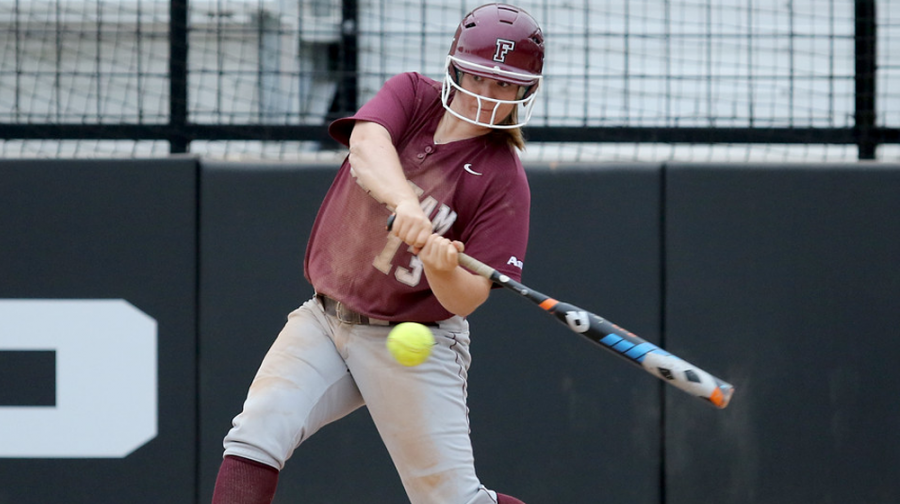 Madison Shaw hit four home runs in three games this weekend, earning A-10 Player of the Week honors. (Courtesy of Fordham Athletics)