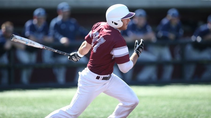 Mark Donadio had a stellar second game of the double header at Davidson, collecting three hits. (Courtesy of Fordham Athletics)