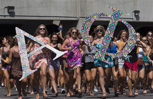 Many people have been voicing concerns that sororities promote sexism, but others believe that they are empowering.  (Brynn Anderson/AP)