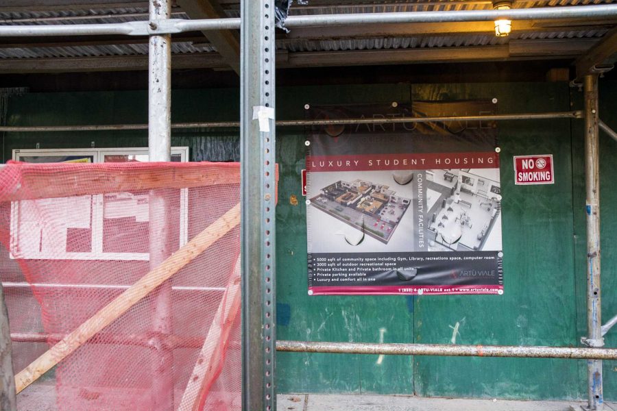 New luxury housing on Arthur Avenue concerns some students. (Andrea Garcia/The Fordham Ram)
