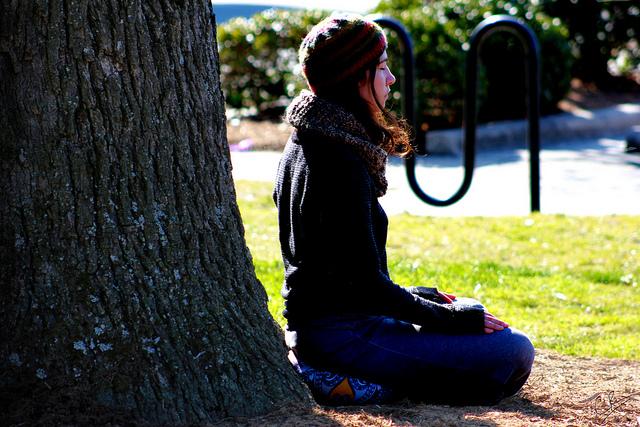 College can be stressful, which is why meditation mightbe a good option for students at universities who have anxiety. (Caleb Roenigk/Flickr)