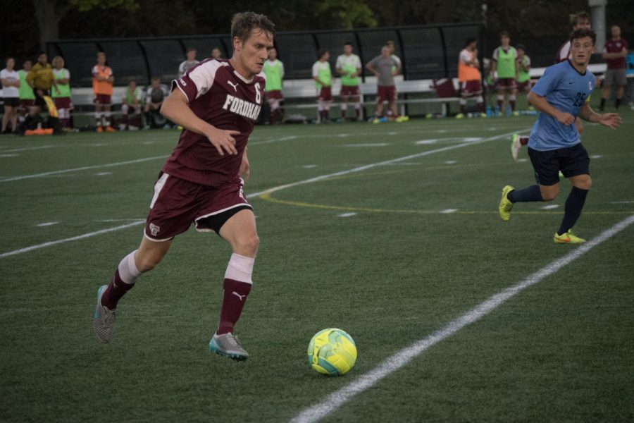 Ole Sandnes and the Rams put up a tough fight against the Boston College Eagles. (Andrea Garcia/The Fordham Ram).