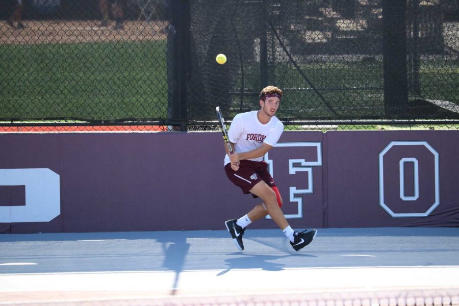 Fordham Men's Tennis is young this season, so early success was welcome. (Owen Corrigan for the Fordham Ram)