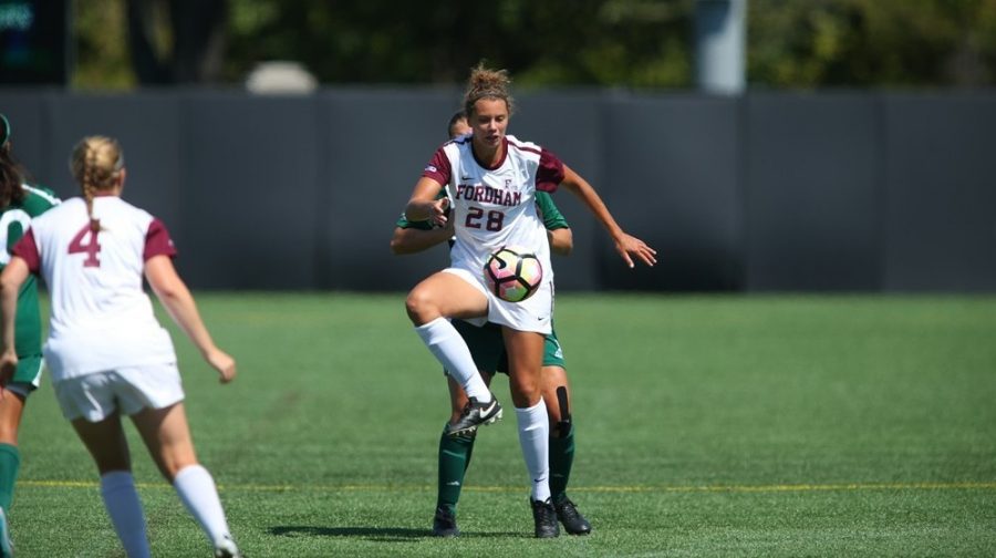 Amanda Millers first career goal was the bright spot for the Rams in their 2-1 loss. (Courtesy of Fordham Athletics)
