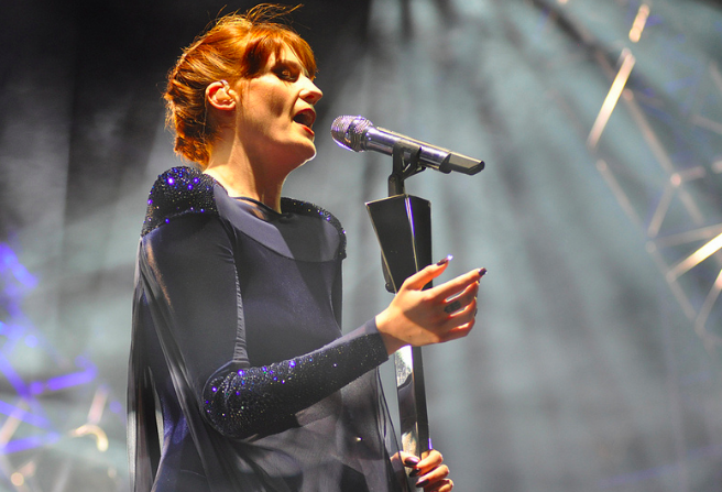 Florence Welch sings lead vocals in her band, Florence and the Machine.  (Courtesy of Flickr)