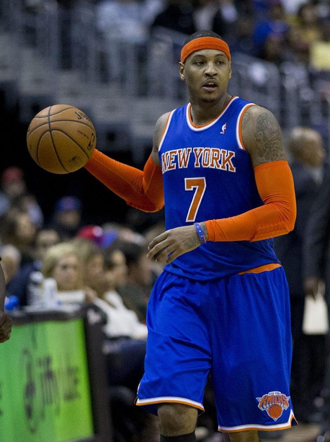 Carmelo Anthony is one of the aging Knicks. (Courtesy of Wikimedia)