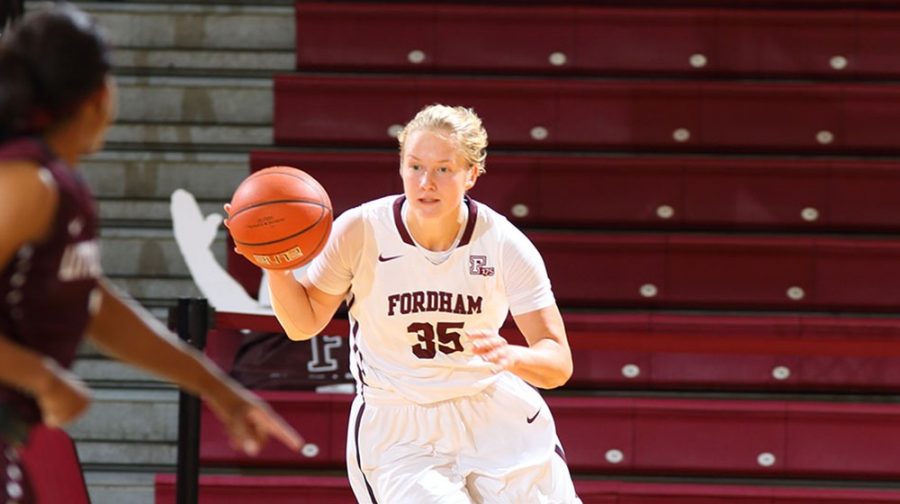 Kate Kresslina was 4-5 from 3 vs St. Boneventure. (Courtesy of Fordham Athletics)