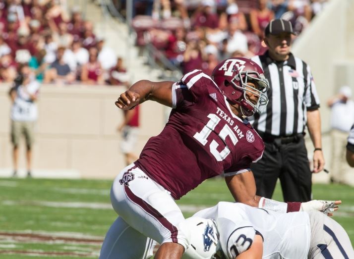 Myles Garrett headlines an interesting 2017 draft class (Courtesy of Texas A&amp;M Athletics).