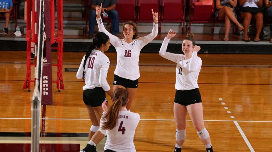 Olivia Fairchild (16) had 13 kills, 12 digs and 5 aces against the Terriers.