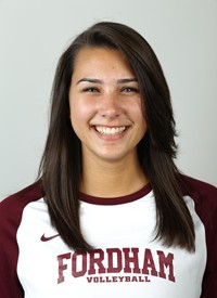 Nicole Freely is at the top of the class of seniors on Fordham Volleyball.