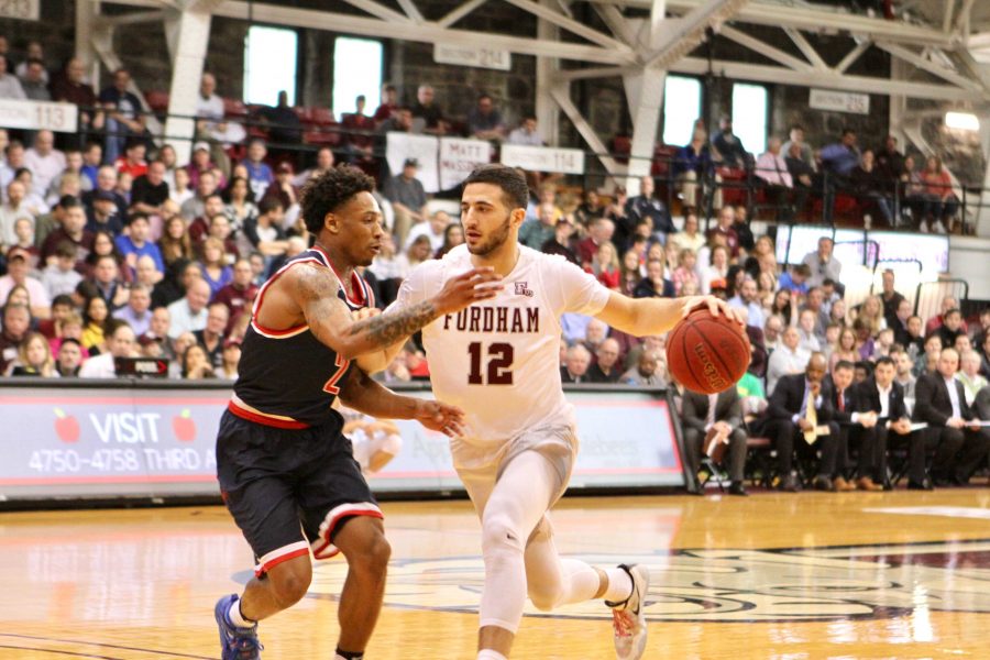 Joseph Chartouny filled the stat sheet with five points, six rebounds, seven assists, five steals and one block (Courtesy of Julia Comerford/The Fordham Ram).