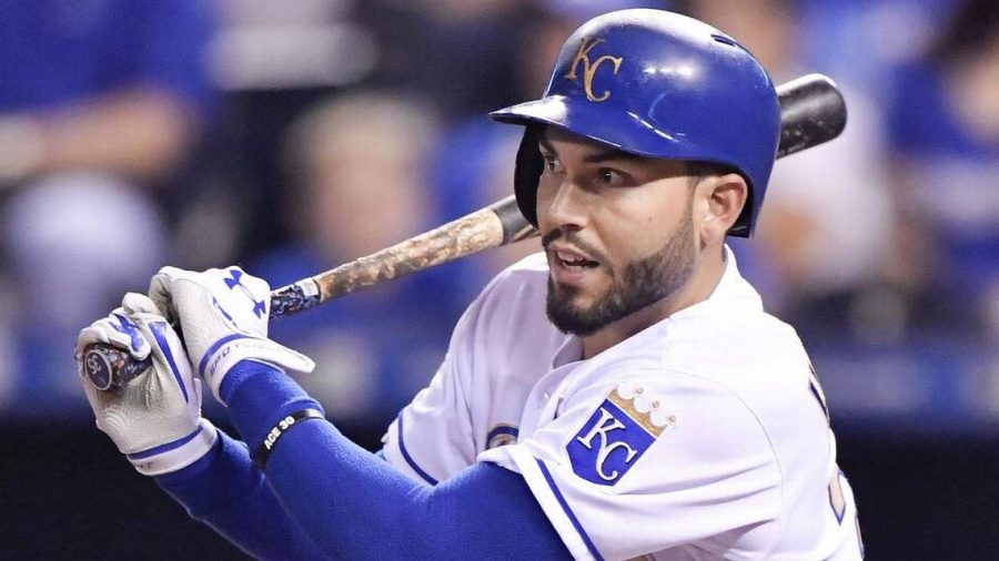 Eric Hosmer is one of the most sought-after first base free agents (Courtesy of Twitter).