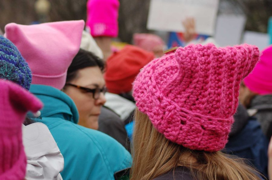 Pink pussyhats at the Women’s March kickstarted a year of women using their clothing to stand up for feminism. (Courtesy of Flickr)
