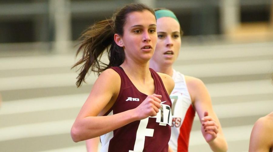 Angelina Grebe and Fordham Track are ready for the outdoor season.(Courtesy of Fordham Athletics)