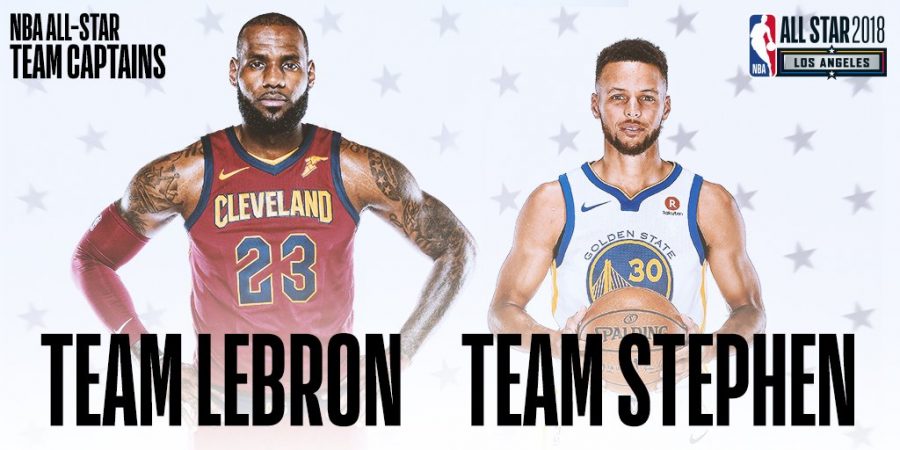 LeBron James and Stephen Curry are the captains of the NBA All-Star teams this year. (Courtesy of Twitter)