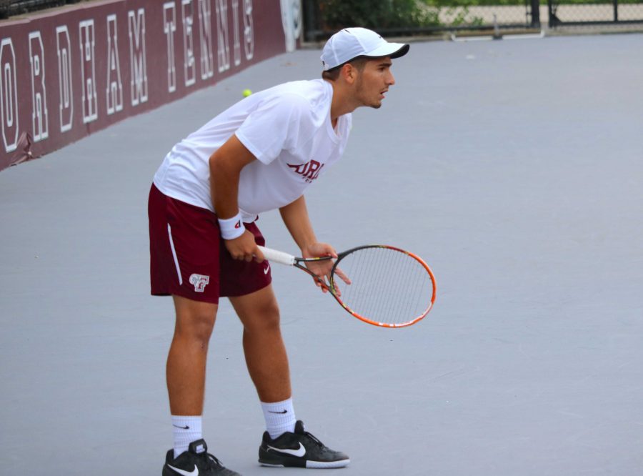 The Mens Tennis team started its season with a win over Siena last weekend (Julia Comerford/The Fordham Ram).