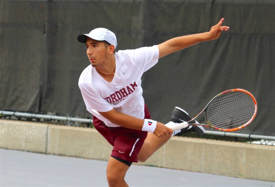 Fordham men's tennis had a rough weekend against St. John's (Julia Comerford/The Fordham Ram).