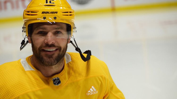 Mike Fisher is returning to a locked-in Predators team that is looking to return to the Stanley Cup Final (Courtesy of Twitter).