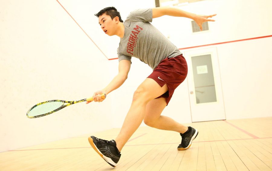 Peter Yuen Competes in the College Squash Championships last weekend. (Courtesy of Fordham Athletics)