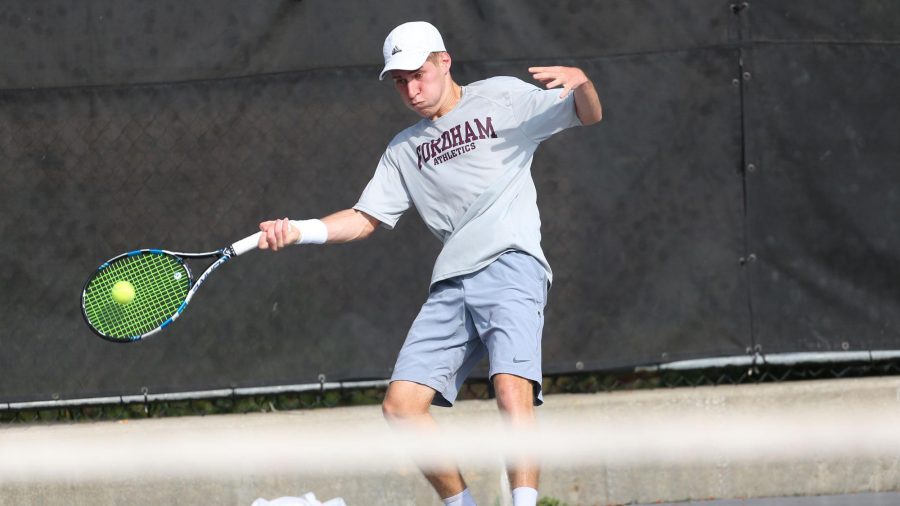 The Fordham Mens Tennis team split four matches over spring break (Courtesy of Fordham Athletics).