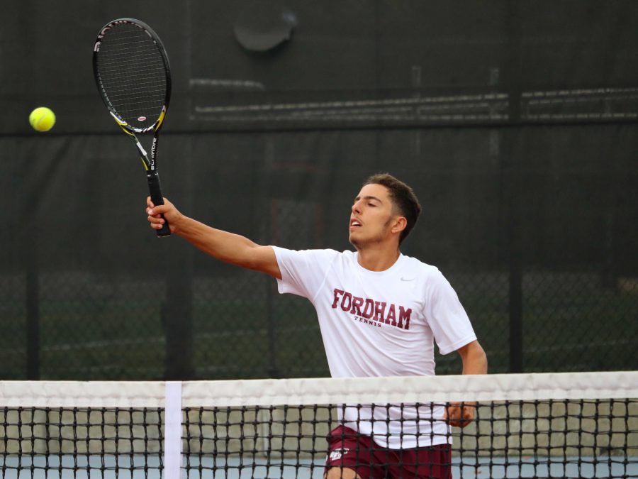 Men’s Tennis completed its regular season in positive fashion by defeating Baruch College on Sunday afternoon.. (Julia Comerford/The Fordham Ram)