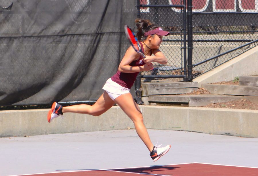 Fordham+Women%E2%80%99s+Tennis+improved+to+7-8+after+wins+over+Queens+College+and+Stony+Brook+last+week+%28Emily+Sayegh%2FThe+Fordham+Ram%29.