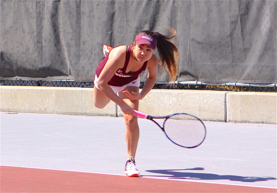 Fordham Women’s Tennis is struggling to this point in the season (Emliy Sayegh/The Fordham Ram).