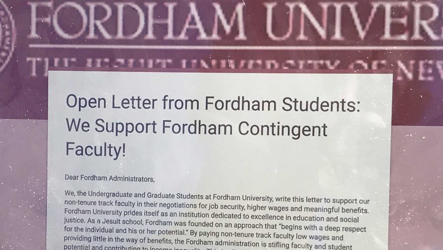 Students penned an open letter in support of contingent faculty, which continues to circulate and gain support amongst the student body (Courtesy of Kevin Stoltenborg).