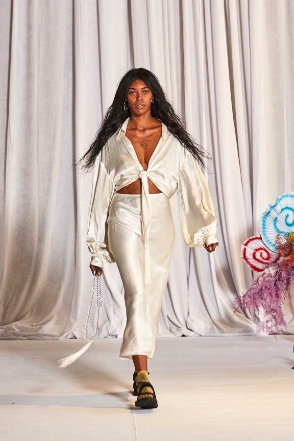 New York based designer, Hillary Taymour of Collina Strada, presented her Spring 2019 collection at New York Fashion Week (Courtesy of Collina Strada)
